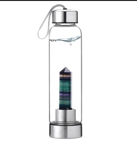 Crystal Infused Bamboo Water Bottle